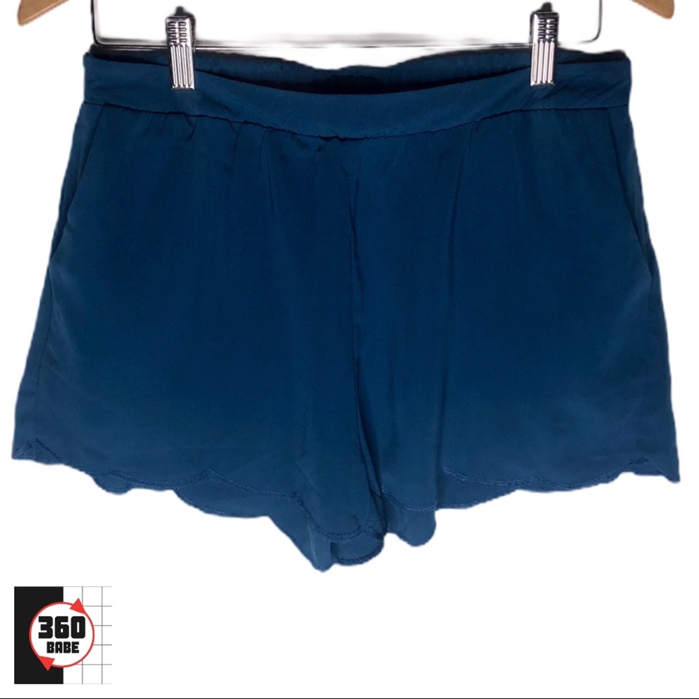 Mine, Dark Blue Scalloped Flow Shorts Size Large